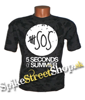 5 SECONDS OF SUMMER - Sign - pánske maskáčové tričko - ruský maskáč