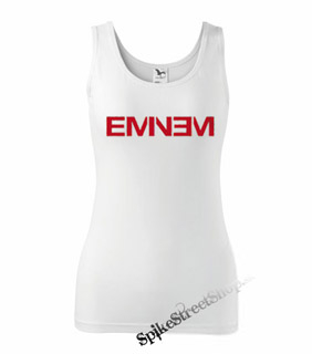 EMINEM - Red Logo - Ladies Vest Top - biele