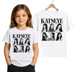 KATSEYE - Band Poster Motive 5 - biele detské tričko
