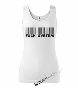 FUCK SYSTEM - Ladies Vest Top - biele