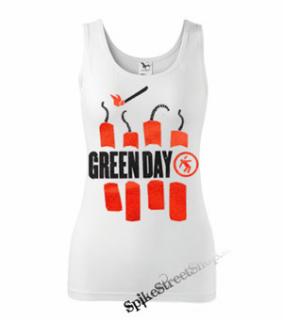 GREEN DAY - Bombs - Ladies Vest Top - biele