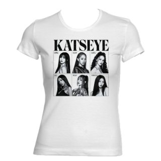 KATSEYE - Band Poster Motive 5 - biele dámske tričko