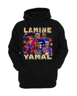 Detská mikina LAMINE YAMAL - Collage Poster Motive 1 - čierna