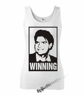 CHARLIE SHEEN - Winning - Ladies Vest Top - biele