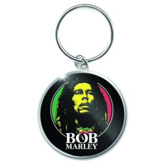 BOB MARLEY - Logo Face - kovový prívesok na kľúče