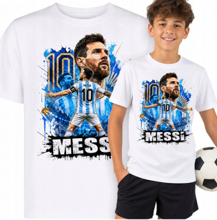 LIONEL MESSI - Poster Motive 3 - biele detské tričko