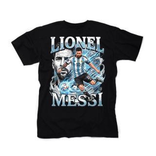 LIONEL MESSI - Poster Motive 7 - čierne pánske tričko
