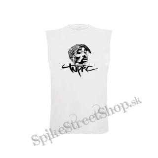 2 PAC - Portrait & Name - biele detské tričko bez rukávov
