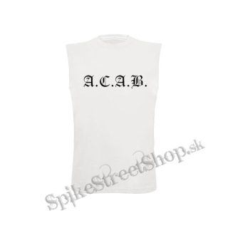 ACAB - biele pánske tričko bez rukávov