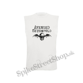AVENGED SEVENFOLD - Logo A7X Skull - biele pánske tričko bez rukávov