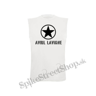 AVRIL LAVIGNE - Logo Punkrock Star - biele pánske tričko bez rukávov