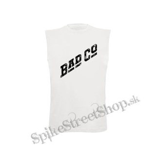 BAD COMPANY - Logo - biele pánske tričko bez rukávov