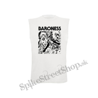 BARONESS - biele pánske tričko bez rukávov