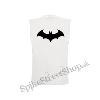 BATMAN - Modern Logo - biele pánske tričko bez rukávov