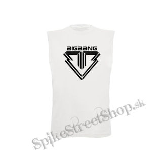 BIG BANG - Logo - biele pánske tričko bez rukávov