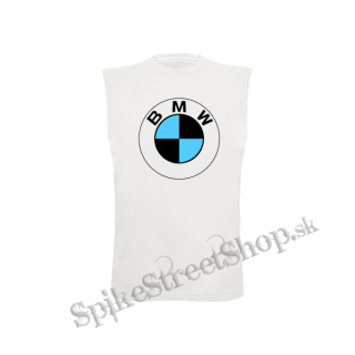 BMW - biele pánske tričko bez rukávov