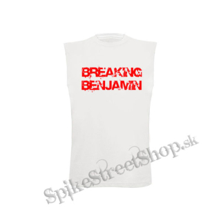 BREAKING BENJAMIN - Red Logo Motive 2 - biele pánske tričko bez rukávov