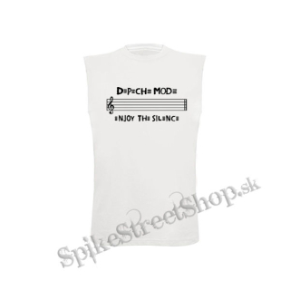 DEPECHE MODE - Enjoy The Silence - biele pánske tričko bez rukávov