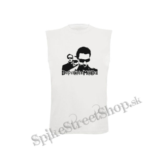 DEPECHE MODE - Logo & Band - biele pánske tričko bez rukávov