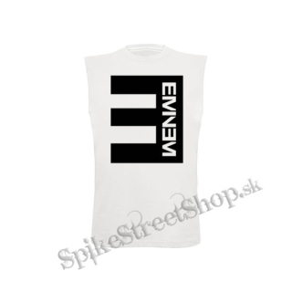 EMINEM - Logo Crest - biele pánske tričko bez rukávov