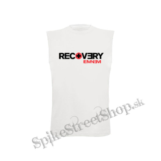 EMINEM - Recovery - biele pánske tričko bez rukávov
