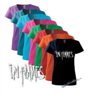IN FLAMES - Logo - farebné dámske tričko