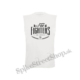 FOO FIGHTERS - 100 % Organic - biele pánske tričko bez rukávov