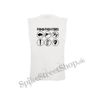 FOO FIGHTERS - Album Collection - biele pánske tričko bez rukávov