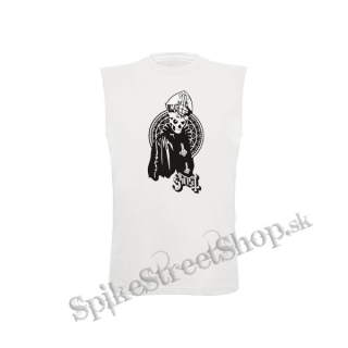 GHOST - Papa Portrait Motive 1 - biele pánske tričko bez rukávov