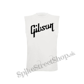 GIBSON - biele pánske tričko bez rukávov