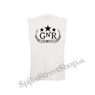 GUNS N ROSES - Black Logo Chinese Democracy - biele pánske tričko bez rukávov