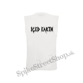 ICED EARTH - Logo - biele pánske tričko bez rukávov