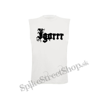 IGORRR - Logo - biele pánske tričko bez rukávov