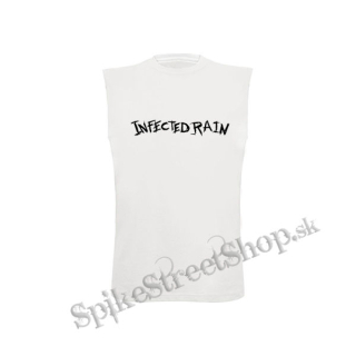 INFECTED RAIN - Logo - biele pánske tričko bez rukávov