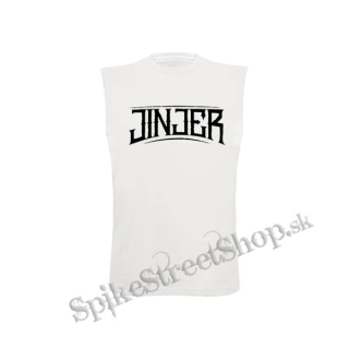 JINJER - Logo - biele pánske tričko bez rukávov