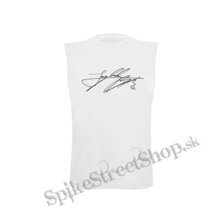 JUNGKOOK - Signature - biele pánske tričko bez rukávov