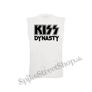 KISS - Dynasty Black Motive - biele pánske tričko bez rukávov