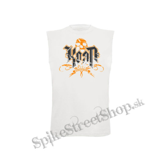 KORN - Logo Crest Bakersfield Orange - biele pánske tričko bez rukávov