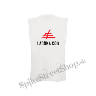 LACUNA COIL - Logo - biele pánske tričko bez rukávov