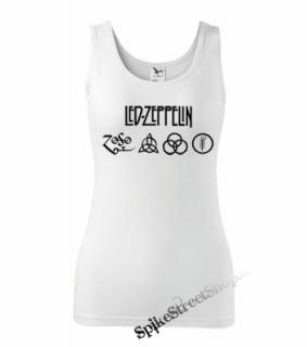 LED ZEPPELIN - Logo - Ladies Vest Top - biele