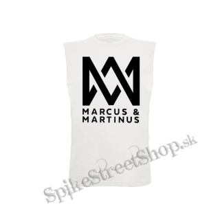 MARCUS & MARTINUS - Logo - biele pánske tričko bez rukávov