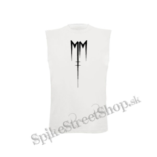 MARILYN MANSON - Sign Dark Crest - biele pánske tričko bez rukávov