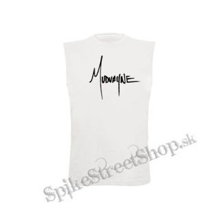 MUDVAYNE - Logo - biele pánske tričko bez rukávov