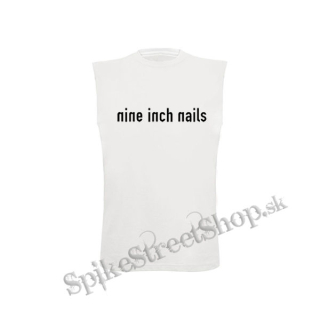 NINE INCH NAILS - Logo - biele pánske tričko bez rukávov
