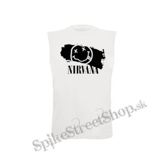 NIRVANA - Smile - biele pánske tričko bez rukávov