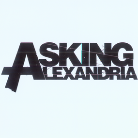 Samolepka ASKING ALEXANDRIA - Black Logo on White