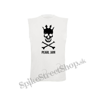 PEARL JAM - Skull - biele pánske tričko bez rukávov