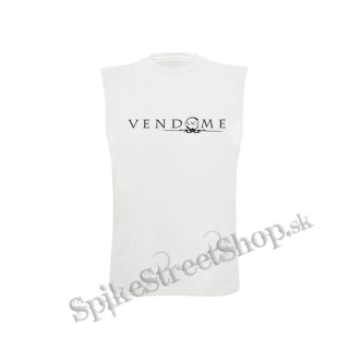 PLACE VENDOME - Logo - biele pánske tričko bez rukávov