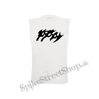 POPPY - Logo Simple - biele pánske tričko bez rukávov