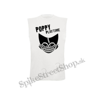 POPPY PLAYTIME - Logo Teeth smile - biele pánske tričko bez rukávov